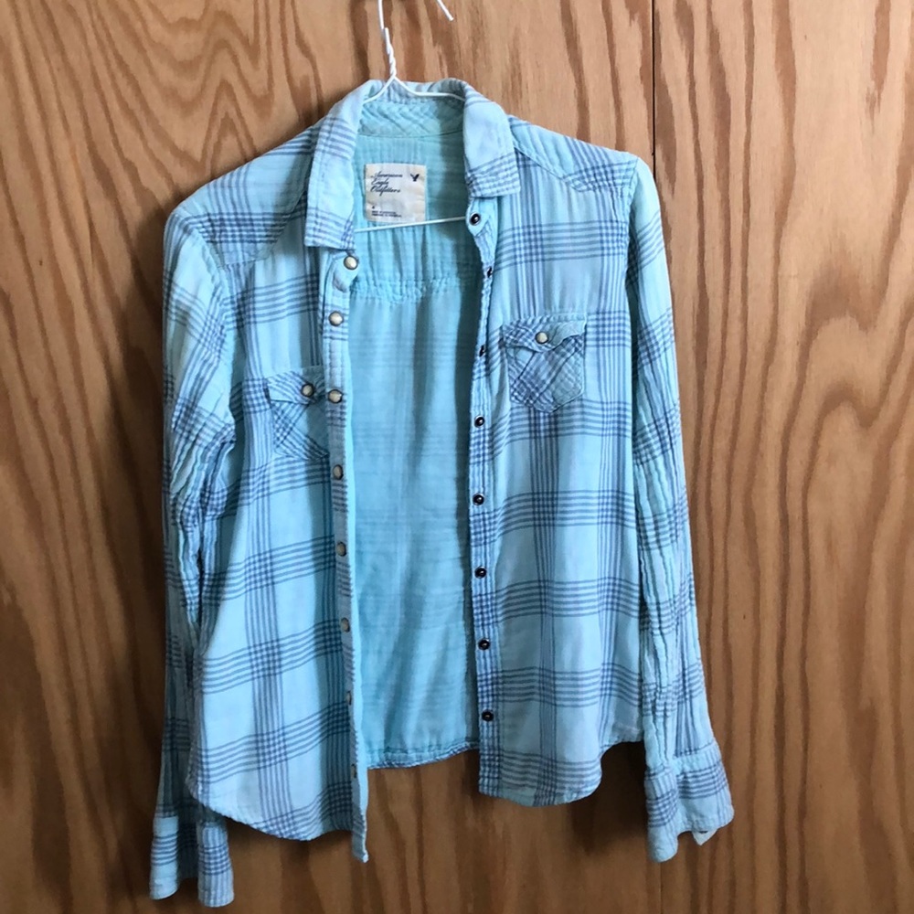 Plaid button down shirt